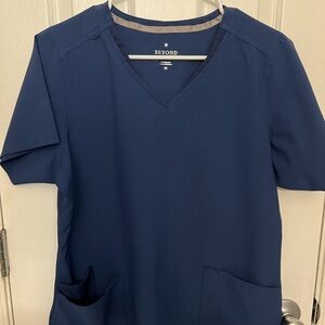 Men's Blue V-Neck Shirt